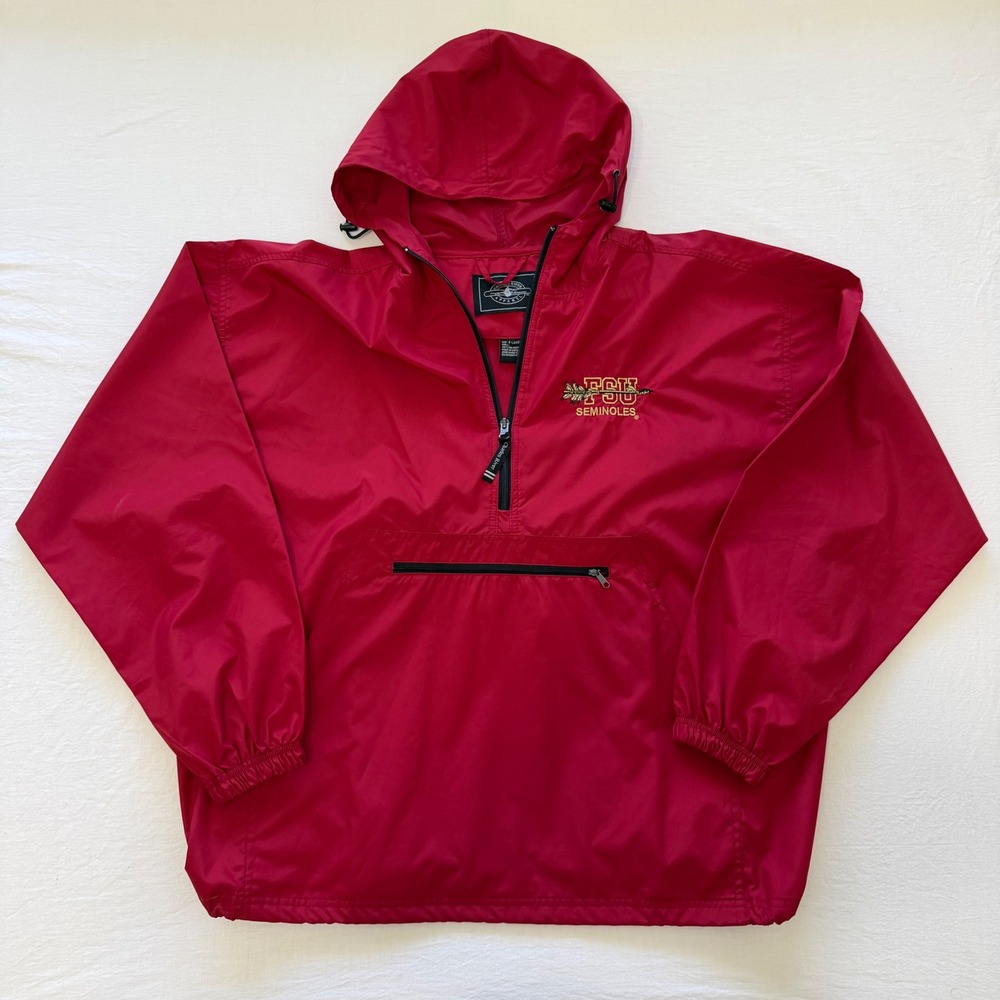 Vintage FSU Florida State Seminoles Charles River Hooded Windbreaker Jacket XL